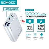 Romoss Sense 4S Pro 30W 10000 mAh Powebank Two-way Fast Charging Powerbank Type-C 3 input 3 output