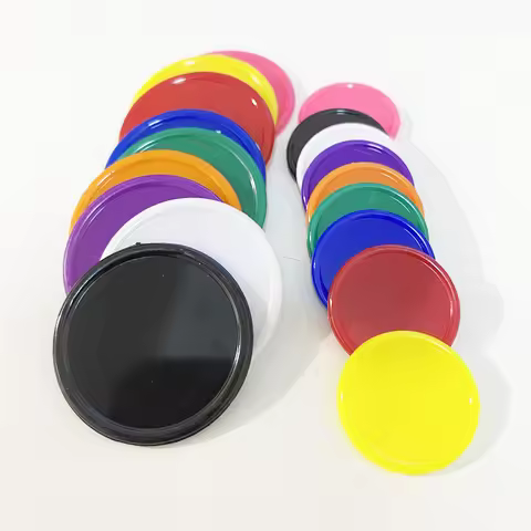 100Pcs 25mm 37mm PS Plastic Chips Markers Token Fun Family Club Board Games for Teaching Mus 9 Colou