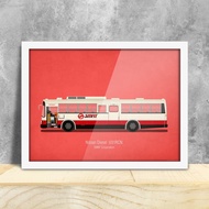 Singapore Yesteryear - Smrt Corporation Bus Transportation Art Decor Poster
