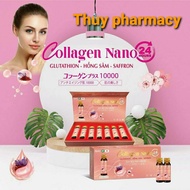Genuine Product: nano Collagen Oral Form Glutathion + Red Ginseng + SAFFRON Box Of 7 Bottles