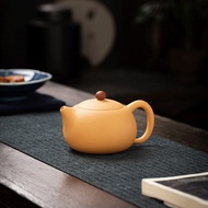 หม้อทรายสีม่วงดินเผาสีทองวาดด้วยมือหม้อต้มชาแร่ดิบ Xishi