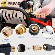 PBFASH 2pcs Pressure Washer Adapter Set, M22 Swivel Quick Connection Quick Connect Kit, Connect 3/8'