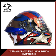 KYT TT COURSE MARVEL SERIES CAPTAIN AMERICA - LIMITED EDITION