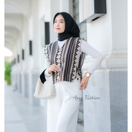 Haruka Vest Patterned Vest/ Premium Vest/ Korean Vest/ Korean Vest/ Women's Vest/ Women's Vest/ Wome