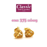 Emas 375 subang abakus /375黄金算盘耳环/ 375gold earring abacus 1.51g