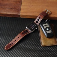 Tali jam tangan handmade Gunnystrap untuk IWC 22mm : Le Mans Racer