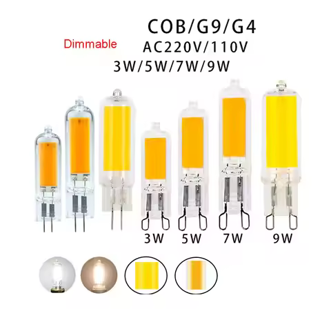 10pcs 220v 110v Dimmable G4 G9 LED Glass Bulb 3w 5w 7w 9w 3000k Natural White 4000k 6000k Small Chan