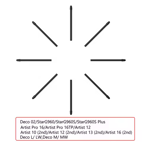XP-Pen P06/PH02/PH03/PH02-D/PH20B/PH10B Pen Replacement Nibs 50 Pieces for X3-powered Stylus/StarG96