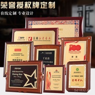 Authorized Plate Award Medal Making Certificate Wooden Holder Making Honor Plate Agent Plaque Gold F