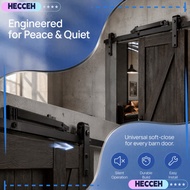 HECCEH 2 set Barn Door Damper Kit, Upgraded Easy Installation Barn Door Soft Close Mechanism, Soft C