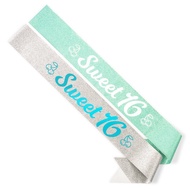 Sweet 16 Glitter Birthday Sash for Birthday Girls Happy 16th Birthday Party Decoration Party Favors