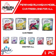 Pewangi Ruangan Mobil Glade One For All Car Fresh 70+5 gr Citruss Lemon Sweet Apple Wild Berries Exo