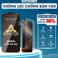 Oppo A75 5G, A75 4G premium transparent full screen tempered glass, anti-fingerprint, anti-blue ligh