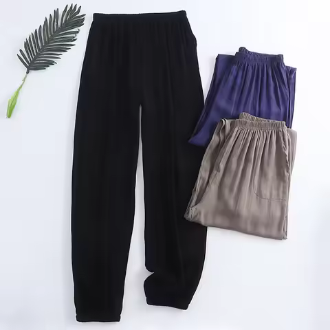 Sleepwear For Sleeping Pants New Casual Plus Size 100% Cotton Spring Autumn Home Wear Pajamas Pant P