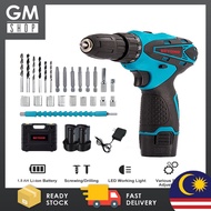 GMSHOP 12V Cordless Electric Screwdriver Drill Rechargeable Cordless Screwdriver Drill Hand Drill Battery Drill