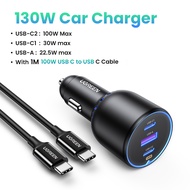 UGREEN 130W Car Charger for iPhone 15 14 Pro Max Samsung S25 S24 Ultra Laptop Tablet Model: 90413