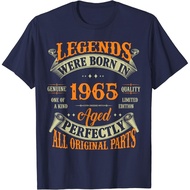 Men's cotton T-shirt 59th Birthday Tee Vintage Legends Born In 1965 59 Years Old T-Shirt