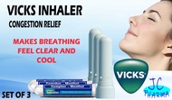 Authentic VICKS INHALER (0.5 mL) - Set of 3
