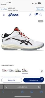 Asics White/Black籃球鞋