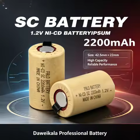 1.2V Battery SC Rechargeable Battery 1.2V 2200mAh Sub C NI-CD Cell With Welding Tabs for Electric Dr