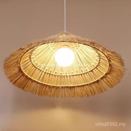 Straw Hat Chandelier Restaurant Lampshade Home Retro Shop Straw Hat B & B Hat Commercial Hotel Lamp 