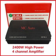 👍🏻High Power👍🏻 4 Channel Car Amplifier 2400Watts 4CH Car Power Amp  Suitable for Car Audio System Sp