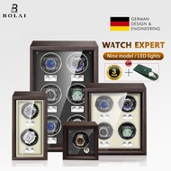 BOLAI Luxury Brand Wood Watch Winder High-End 1 2 4 6 Slot Automatic Watches Box with Mabuchi Moto Watch Cabinet Clock Storage Box
