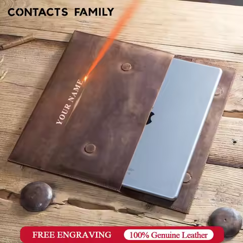 Genuine Leather Laptop Sleeve Case For ipad Air / Pro 13 12 9 case MacBook 12inch Galaxy Tab 12 inch