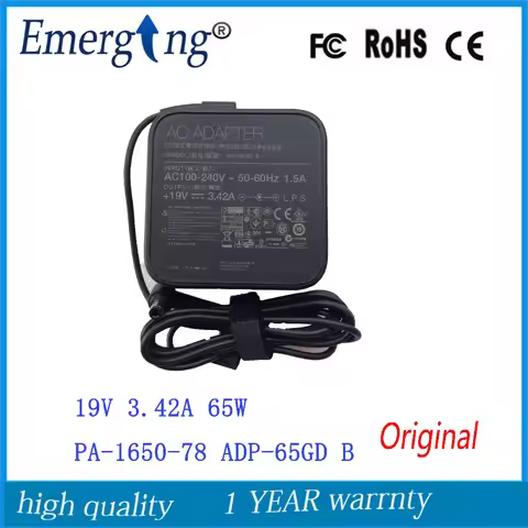19V 3.42A 5.5*2.5mm Charger Power Supply Original AC Laptop Adapter For Asus PA-1650-78 PA-1650-48 A