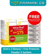 BioGaia Probiotic Drops 5 ml x 2 Bottles(TWIN) FREE Protectis Powder 5 Sachets EXP:04/2026 [ Bio Gai
