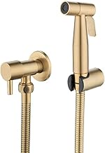 ZJN-JN Bidet Sprayer Kit Handheld Toilet Spray Stainless Steel Set for Cloth Diaper Baby - Antique Brushed Gold Faucet Kit Handheld Bidet Sprayer