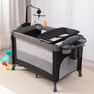 歐式摺疊嬰兒床拼接大床多功能可攜式新生兒寶寶床邊床搖籃床