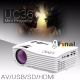 Unic UC36 (White) By 9FINAL Mini Portable LED Projector โปรเจคเตอร์ Full Color 1080P Home Cinema HDM