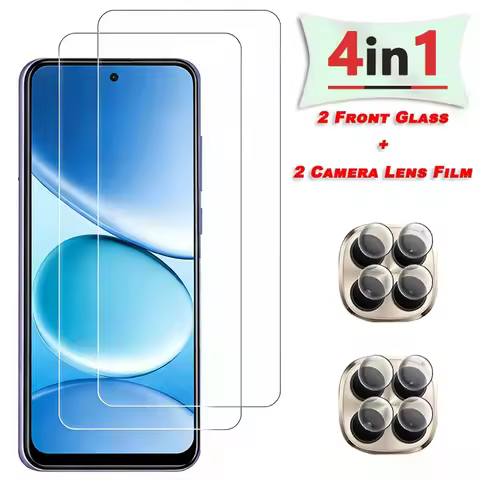 4IN1 Clear Tempered Glass For Xiaomi Redmi Note 15 13 12 11 10 9 8 Pro Plus Turbo 9T 12S 11S 14 14S 