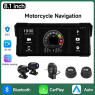 Motorcycle Speed Limiter, GPS Navigation, Wireless CarPlay, Auto, IPX8 Waterproof Screen, Bluetooth,
