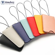 TME  PU Leather Luggage Tags Solid Color Suitcase Baggage Label Name ID Address Holder Travel Access