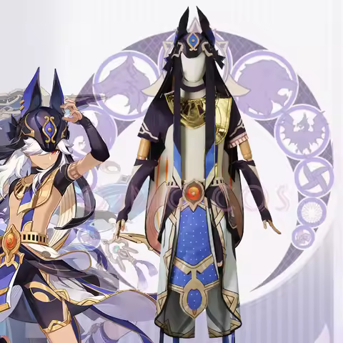 Genshin Impact Cyno Cosplay Costume Carnival Uniform Wig Anime Halloween Costumes Women Game
