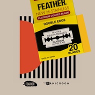 Feather - Hi-Stainless Double Edge Razor Blades, 20 Blades