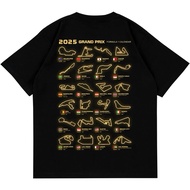 F1 MAP CALENDAR T-SHIRT 2025 | FORMULA 1 RACING T-SHIRT | PREMIUM COMBED | Men and women