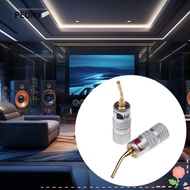 PEONIES Musical Sound Banana Plug,  Gold Plated Nakamichi Banana Plug, Pin Screw Type Speakers Amplifier for Speaker Wire Speaker Wire Cable Connectors