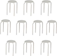 AITECH AIS Stacking Stool, Set of 10, Width 14.8 x Depth 14.8 x Height 17.7 inches (37.5 x 37.5 x 45