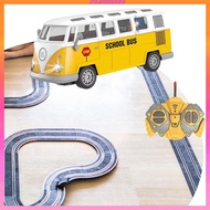 [Kloware2] School Bus Toy Electric RC City Bus 1/30 Electronic Vehicles Gifts Classic Openable Door 