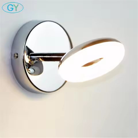 Modern Minimalist 5W LED Wall Lamp Bedside Reading Adjustment Angle Lights 3000K 4000K 6000K Mirror 