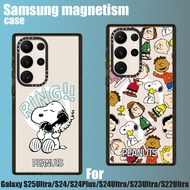 Snoopy Collection-Acrylic Phone Case Samsung Galaxy S25Ultra Compatible S24 Plus Magnetic Phone Case