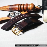🇭🇰 免郵 👑👑 復古牛皮代用錶帶 BROWN LEATHER STRAPS - 精工 prospex rolex Tudor 勞力士 explorer submariner