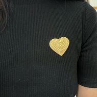 •Duchess•  Joan Rivers滿滿水晶愛心胸針