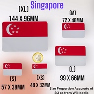 Waterproof Vinyl 🇸🇬 Singapore 🇸🇬 National Flag Stickers (SG Free Singpost Postage) + FOC Mini SG Fla