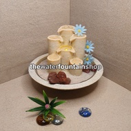 Indoor Desktop Six Flow Water Feature Fountain With LED Light For Tabletop