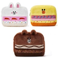 Line Friends - Sweetieland系列 ( 布朗熊 可妮兔 莎莉 Brown / Cony / Sally ) Cup Cake 造型 化妝袋 收納包