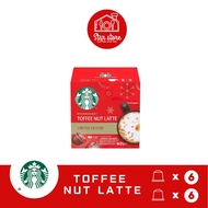 STARBUCKSแคปซูลกาแฟ TOFFEE NUT LATTE แคปซูลกาแฟคั่วบด 12 แคปซูล 1 กล่อง